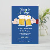 Jubeln, Bier, Party Einladung der Rente (Stehend Vorderseite)