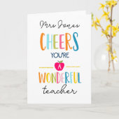 jubeln, dass du ein wunderbarer Lehrer bist, Karte (Gelbe Blume)