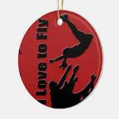 Jubeln Sie führender Verzierung, Copyright Karen J Keramik Ornament (Links)