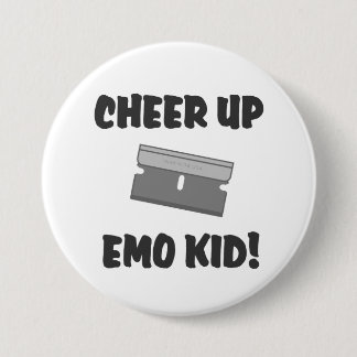 Jubeln Sie oben Emo Kind zu! Button