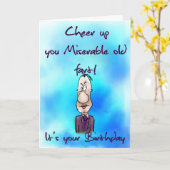 Jubeln Sie oben Ihnen elende alte Karte (Gelbe Blume)