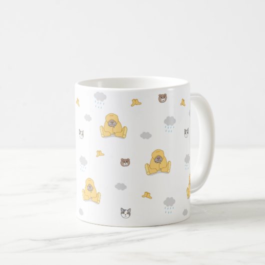 Jubeln Sie oben Pfützenenten-Tasse - Kunst durch Kaffeetasse (VorderseiteRechts)