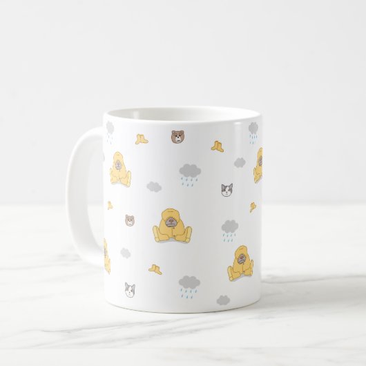 Jubeln Sie oben Pfützenenten-Tasse - Kunst durch Kaffeetasse (Vorderseite Links)