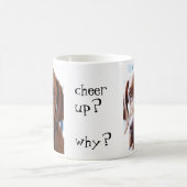 jubeln Sie oben zu? warum? Kaffeetasse (Mittel)