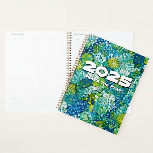 Jubilant-Blue & Green Floral Customizable 2025 Planer (Anzeige)