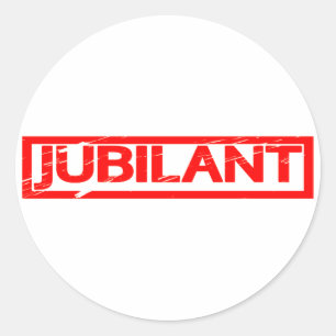 Jubilant Briefmarke Runder Aufkleber