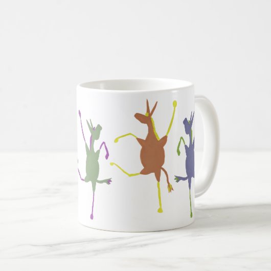 Jubilant Jennets-Esel-Kaffee-Tasse Kaffeetasse (VorderseiteRechts)