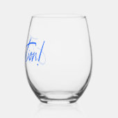 JUBILATION! CELEBRATION (BLUE) von Jeff Willis Art Weinglas Ohne Stiel (Links)