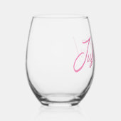 JUBILATION! CELEBRATION (PINK) von Jeff Willis Art Weinglas Ohne Stiel (Rechts)