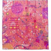 Jubilation: Maximalist Art Duschvorhang (Vorderseite)
