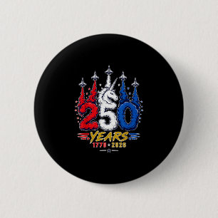 Jubiläum 1776-2026 usa patriotisches Einhorn Juli Button