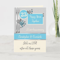 Jubiläum 25. Silber 25 Jahre blaues Creme