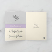 Jubiläum 25. Silber 25 Jahre lila Creme Karte (Innenseite)