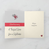 Jubiläum 25. Silber 25 Jahre rote Creme Karte (Innenseite)