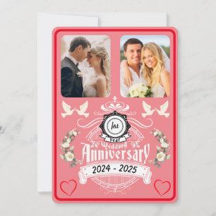 Jubiläum 2 Foto Einladung zum ersten Jahrestag