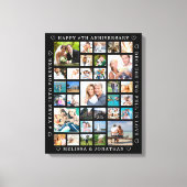 Jubiläum 33 FotoCollage Custom Personalisiert Leinwanddruck (Vorderseite)
