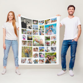 Jubiläum 33 FotoCollage Personalisiert Fleecedecke