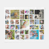 Jubiläum 33 FotoCollage Personalisiert Fleecedecke (Vorderseite (Horizontal))