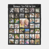 Jubiläum 39 FotoCollage Personalisiert Black Fleecedecke (Vorderseite)