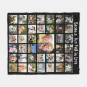 Jubiläum 39 FotoCollage Personalisiert Black Fleecedecke (Vorderseite (Horizontal))