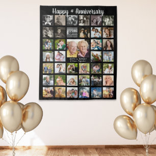 Jubiläum 39 FotoCollage Personalisiert Wandteppich