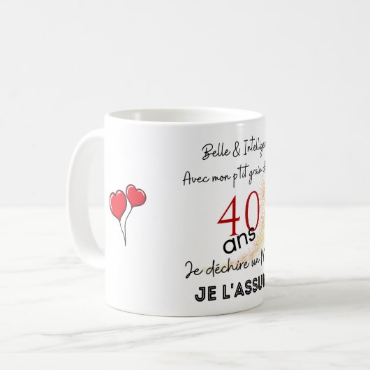 Jubiläum 40 ans Kaffee Tasse (Vorderseite Links)