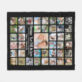 Jubiläum 41 FotoCollage Benutzerdefinierter Text u Fleecedecke (Vorderseite (Horizontal))