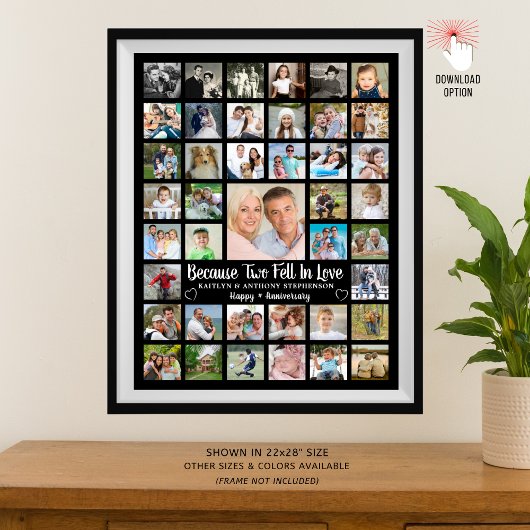 Jubiläum 41 FotoCollage Benutzerdefinierter Text u Poster