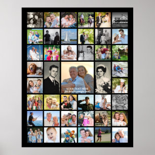 Jubiläum 43 FotoCollage Personalisiert Custom Poster
