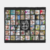 Jubiläum 44 FotoCollage jedes Jahr Personalisiert Fleecedecke (Vorderseite (Horizontal))