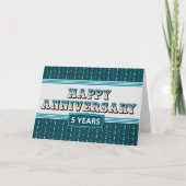 Jubiläum 5 Jahre dekorative Textkarte Karte (Vorderseite)