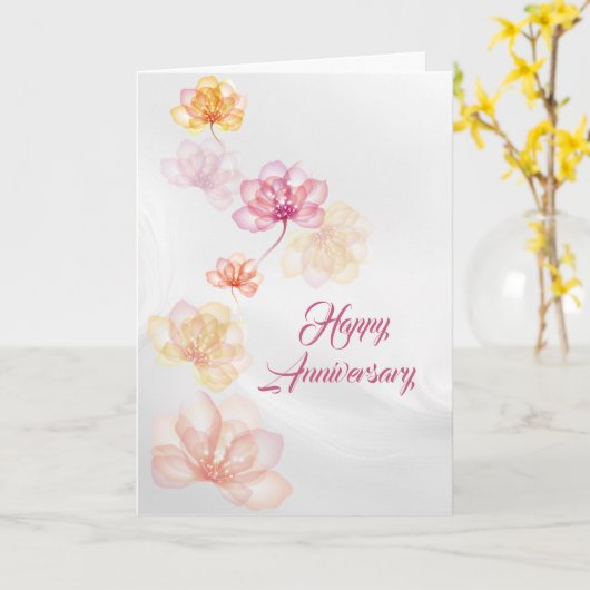 Jubiläum Abstrakt Karte (Gelbe Blume)