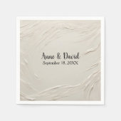 Jubiläum Abstrakte Elfenbeintextur Serviette (Vorderseite)