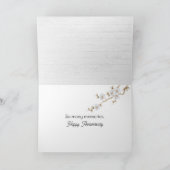 Jubiläum Almond Blossom Liebe Text Karte (Innenseite)