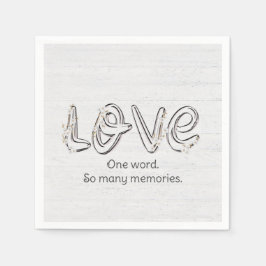 Jubiläum Almond Blossom Liebe Text Serviette