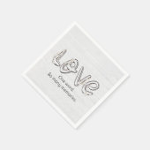 Jubiläum Almond Blossom Liebe Text Serviette (Ecke)