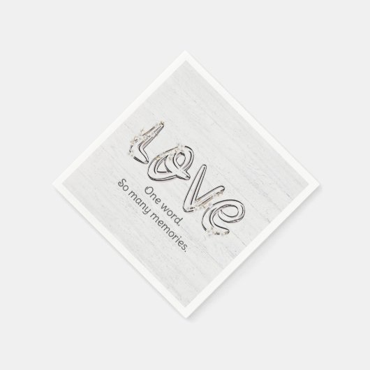 Jubiläum Almond Blossom Liebe Text Serviette (Ecke)