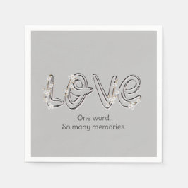 Jubiläum Almond Blossom Liebe Text Serviette