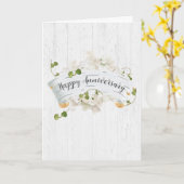 Jubiläum auf Birch Scroll mit Ivvy Karte (Gelbe Blume)