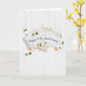 Jubiläum auf Birch Scroll mit Ivy Karte (Gelbe Blume)