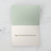 Jubiläum Baumherz mit Namen und Hirsch Karte (Innenseite)