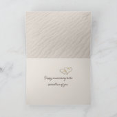 Jubiläum Beach Hearts mit Namen Karte (Innenseite)