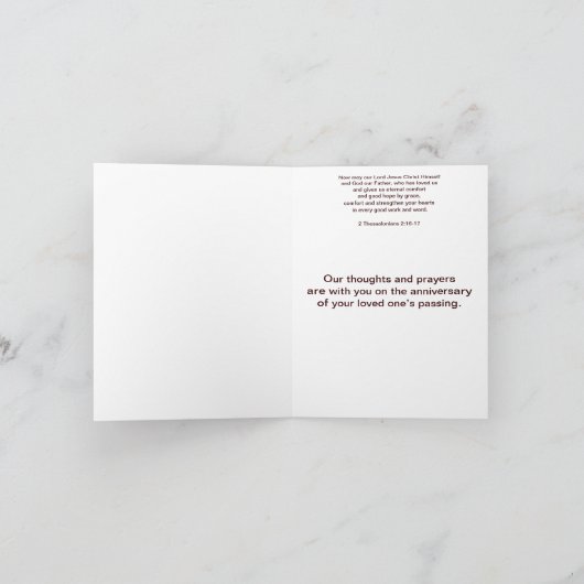 Jubiläum, Beileid Karte (Innenseite)