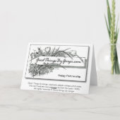 Jubiläum Beste Wünsche, Zwei Vögel mit Schirm Karte (Rückseite)