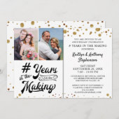 Jubiläum Black Gold JAHRE IM MAKING Einladung (Vorne/Hinten)