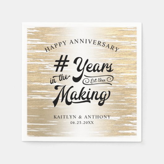 Jubiläum Black Gold JAHRE IM MAKING Serviette (Vorderseite)