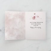 Jubiläum Blume auf rosa Abstrakt Karte (Innenseite)