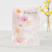 Jubiläum Blume auf rosa Abstrakt Karte (Gelbe Blume)