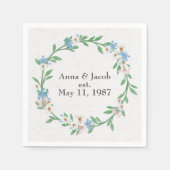 Jubiläum Blumen Wreath Napkins Serviette (Vorderseite)