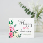 Jubiläum Blumenbibel Verse Postkarte (Stehend Vorderseite)